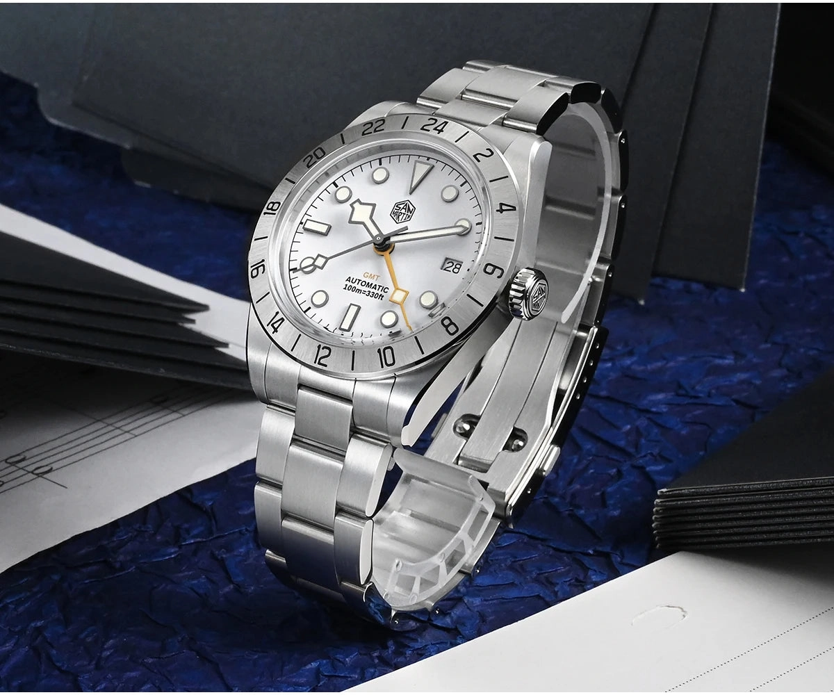 ★US Pre-Owned★San Martin 39mm BB NH34 GMT Watch SN0054-GE