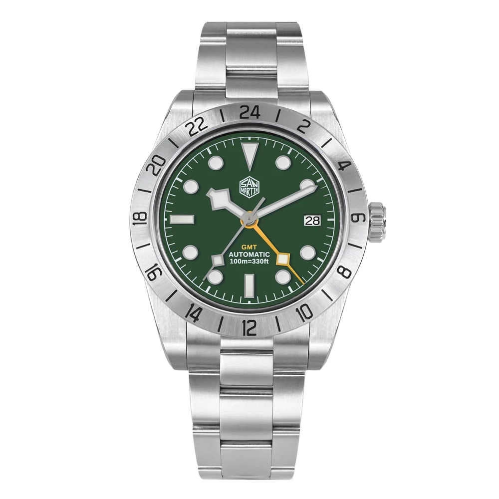 ★US Pre-Owned★San Martin 39mm BB NH34 GMT Watch SN0054-GE