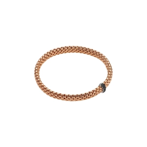 Vendome 18ct Rose & White Gold Black Diamond Flex'it Bracelet 56002BX_BN_R_X1X