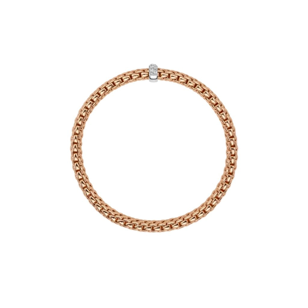 Vendome 18ct Rose & White Gold Diamond Flex'it Bracelet 56002BX_BB_R_XBX