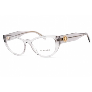 Versace Women's Eyeglasses - Cat Eye Transparent Grey Plastic Frame | 0VE3280B 593