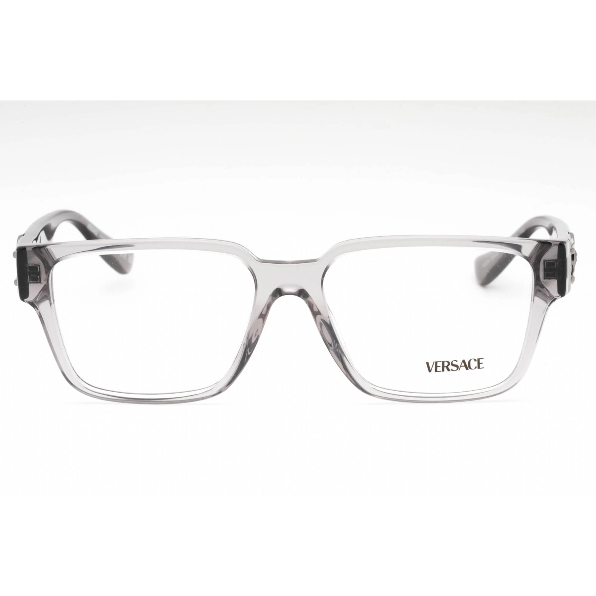 Versace Women's Eyeglasses - Grey Transparent Square Full Rim Frame | 0VE3346 593