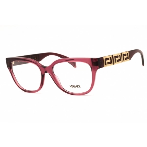 Versace Women's Eyeglasses - Transparent Violet Plastic Full Rim Frame | 0VE3338 5209