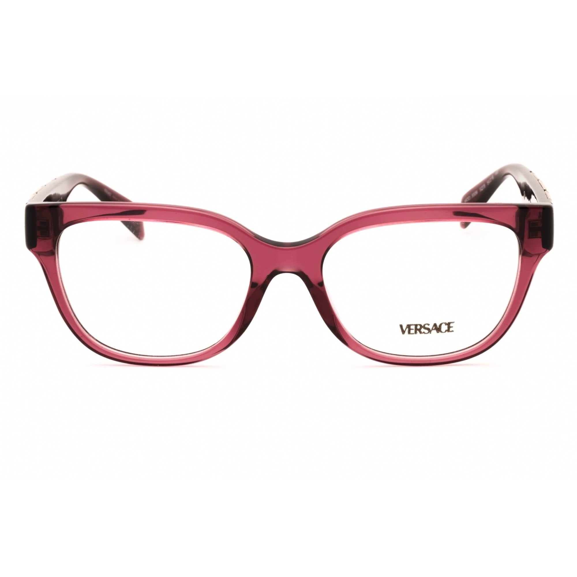 Versace Women's Eyeglasses - Transparent Violet Plastic Full Rim Frame | 0VE3338 5209