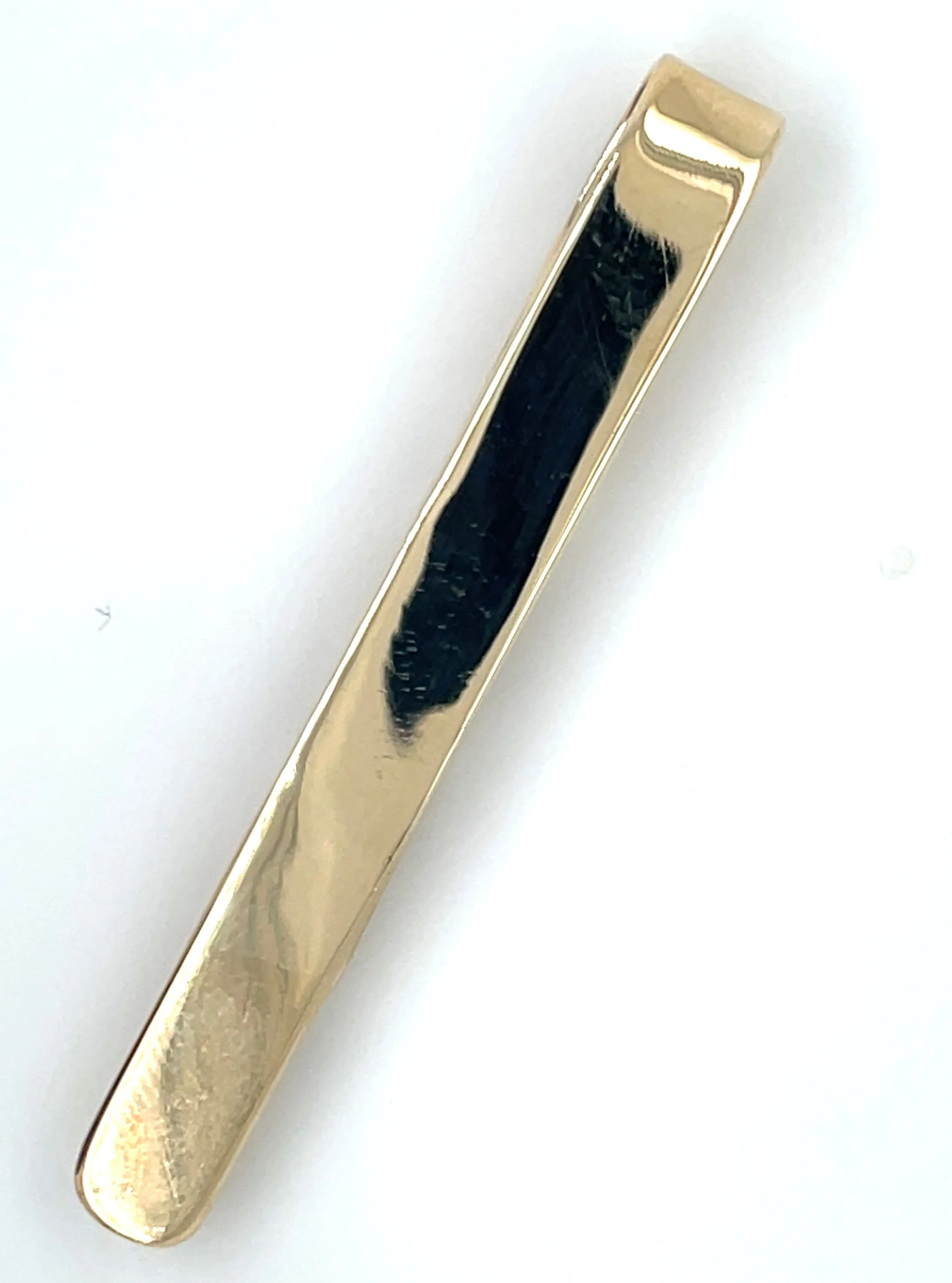 Vintage 9ct Yellow Gold Plain Tie Slide