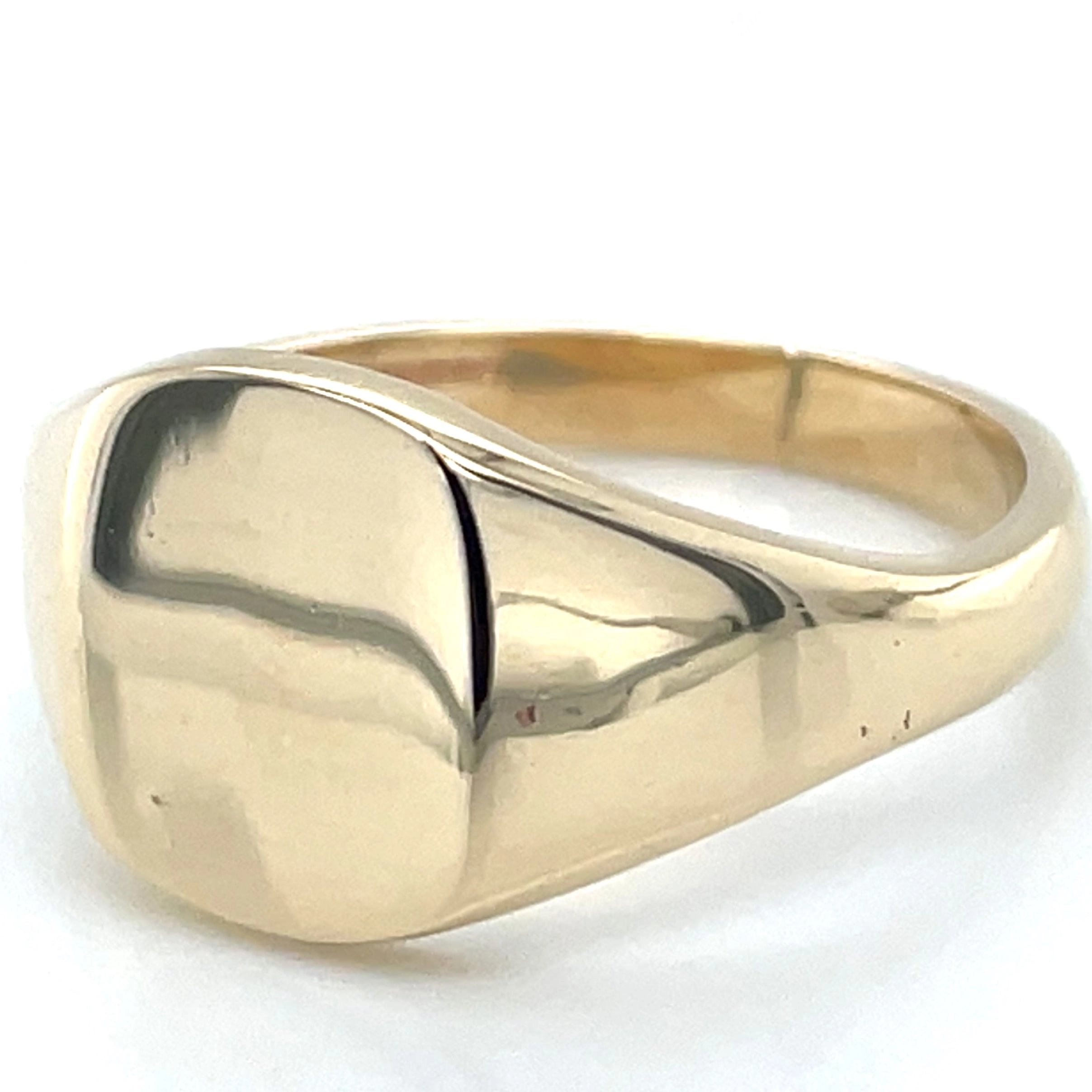 Vintage 9ct Yellow Gold Simple Square Signet Ring
