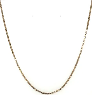 Vintage 9ct Yellow Gold Slim Box Chain