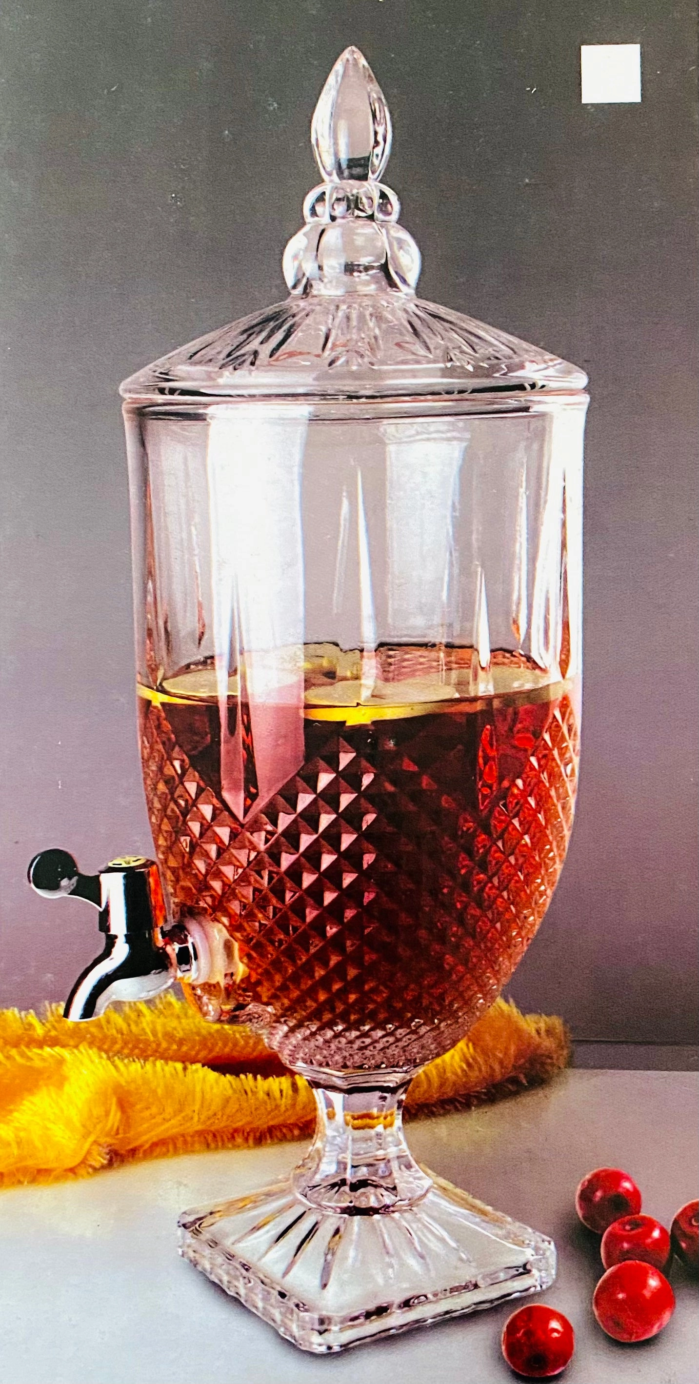 Vintage Glass Beverage Dispenser 4.5L
