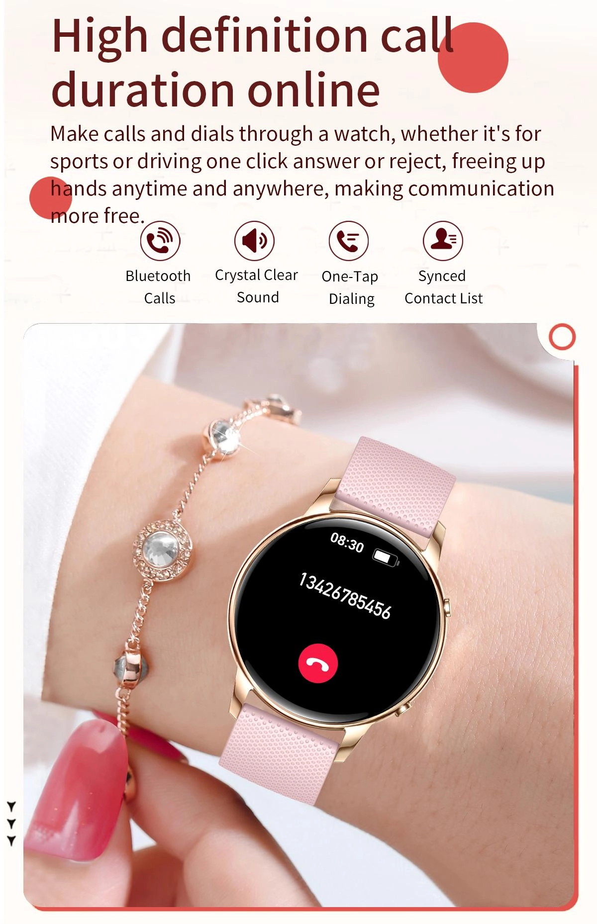 WIMSONS PULSE Y12 smartwatch( R GOLD)(C5)