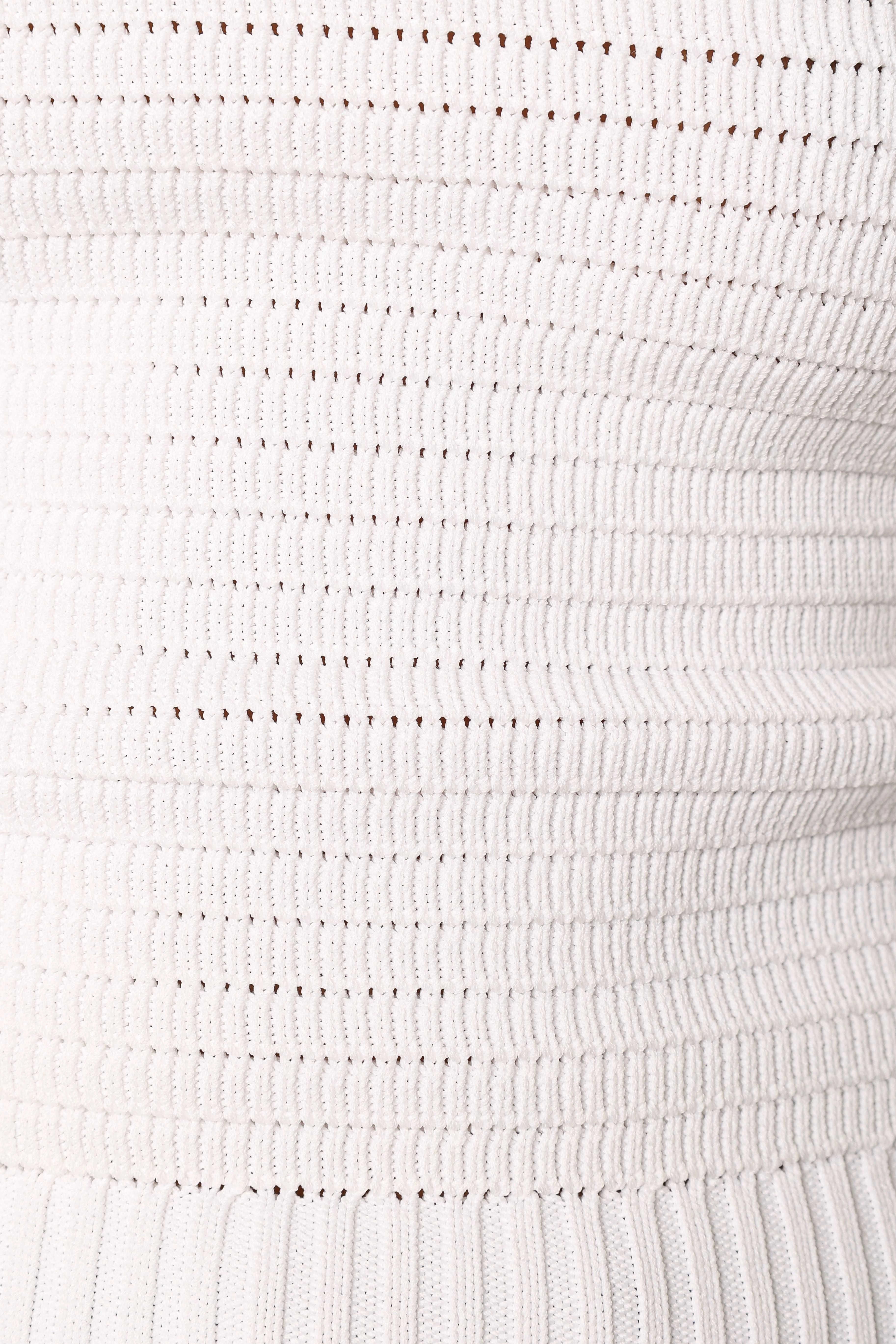 Zia Strapless Knit Top - White